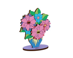 UGEARS Blumenstrauß zum Bemalen