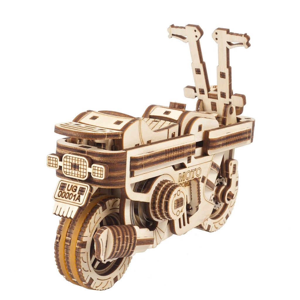 Klappbarer Motorroller Moto Compact aus Holz, Vorderansicht