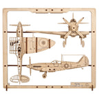 UGEARS Kampfflieger 2,5D-Holzpuzzle