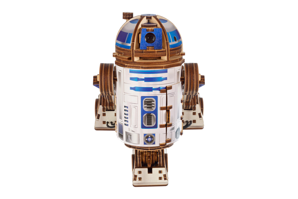 R2-D2 aus Holz, Vorderansicht