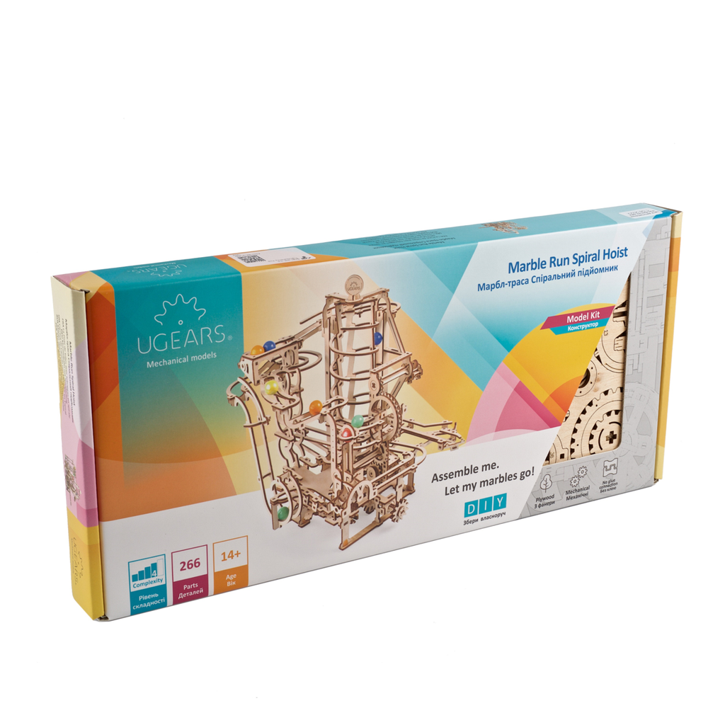 Murmelbahn mit Spiralaufzug – Verpackung