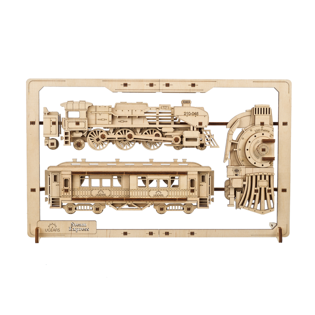 UGEARS Dampf-Express 2,5D-Holzpuzzle