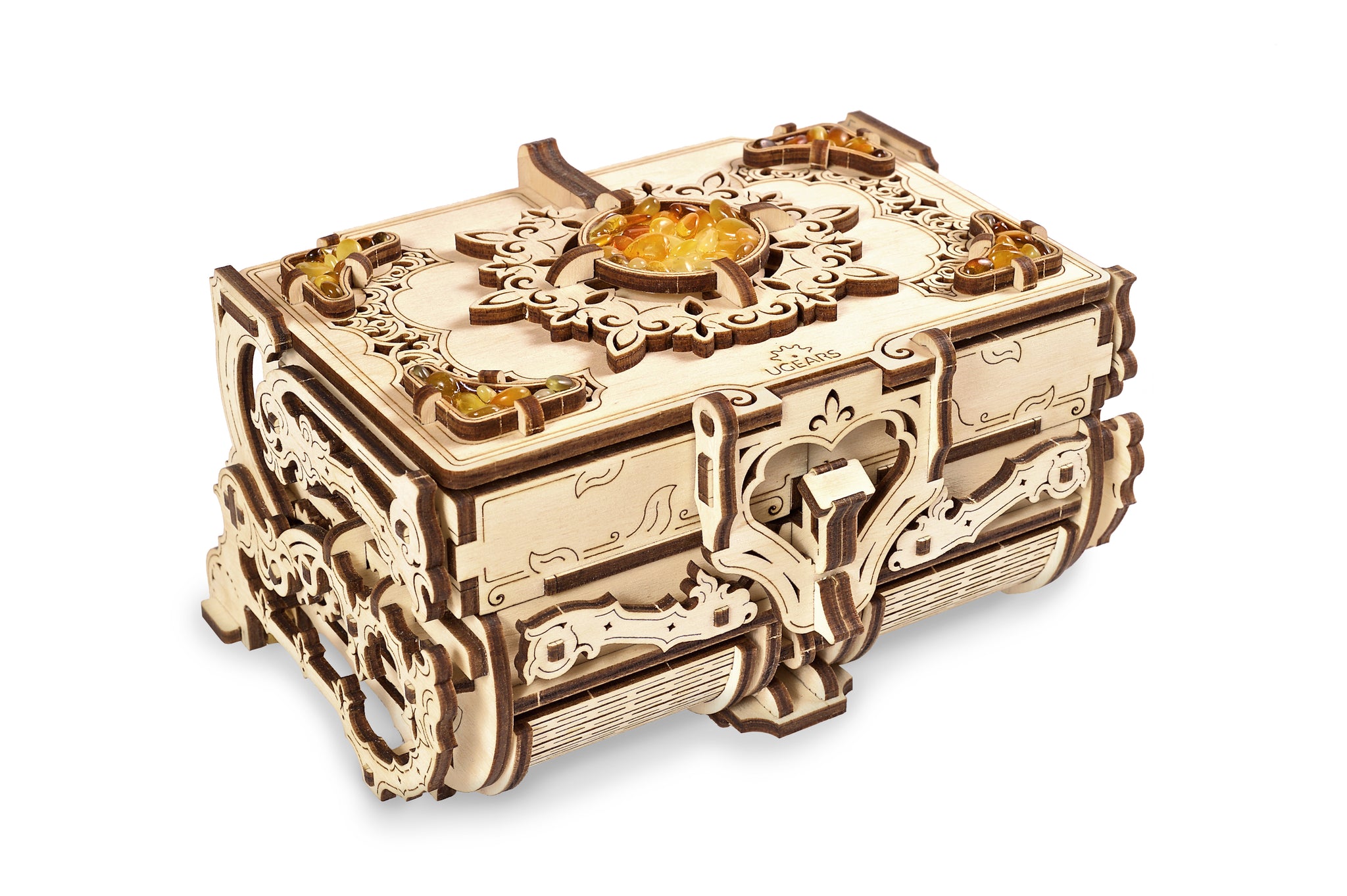 bernstein aufbewahren Ugears Bernstein Box, 3D Holzpuzzle, Mechanischer Modellbausatz – Ligna Arts OHG