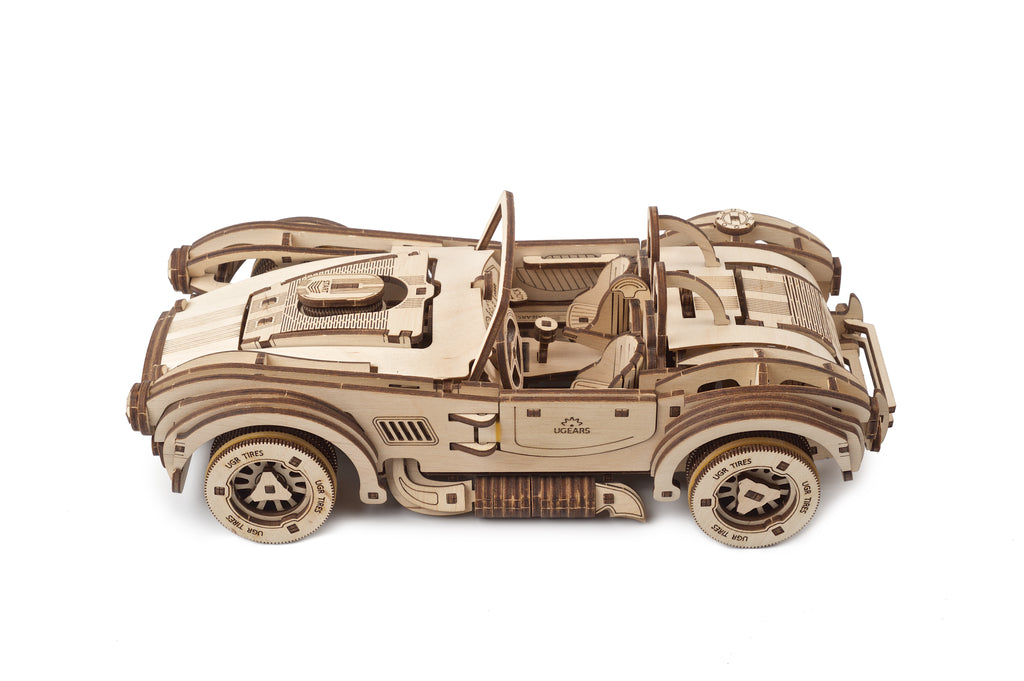 Wooden Drift Cobra Racing Car, side view