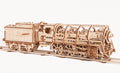 UGEARS Steam Locomotive with Tender wooden model kit