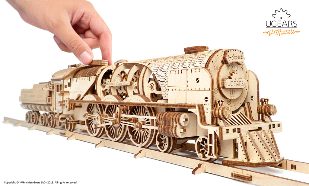 V-Express Dampflokomotive mit Tender